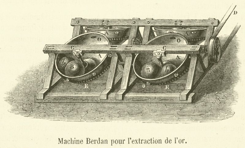 Maschine Berdan zur Goldgewinnung von French School