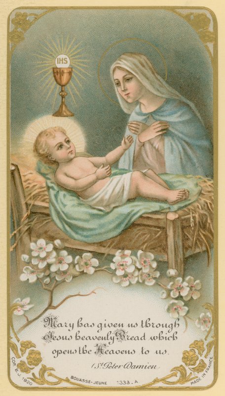 Maria hat uns durch Jesus himmlisches Brot gegeben, das uns den Himmel öffnet von French School