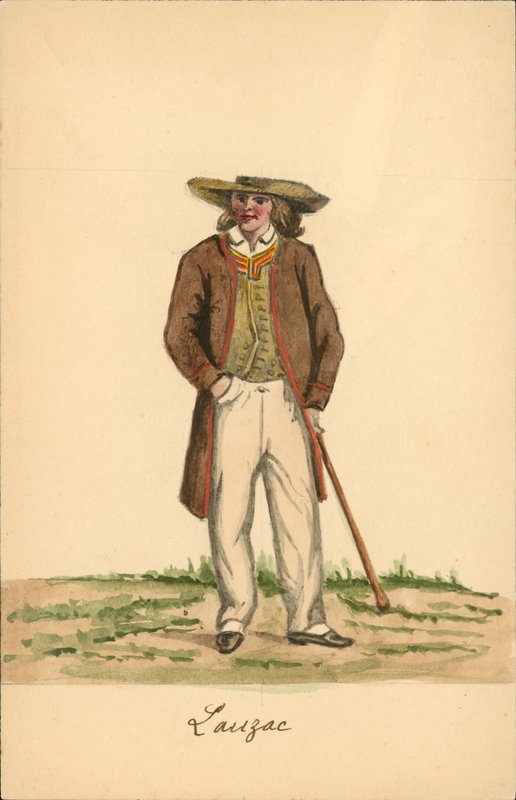 Männerkostüm von Lauzach, Morbihan von French School