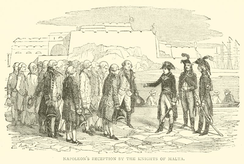 Napoleons Empfang durch die Ritter von Malta (Stich) von French School