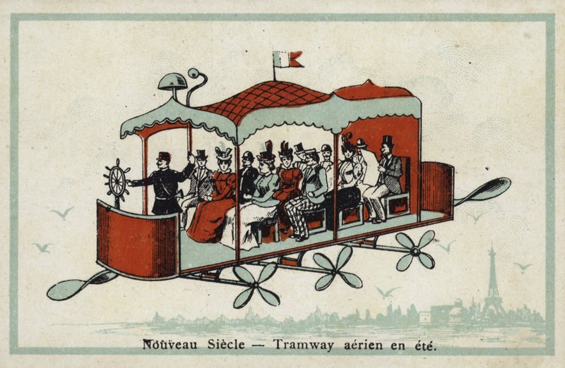 Neues Jahrhundert - Luftseilbahn im Sommer von French School