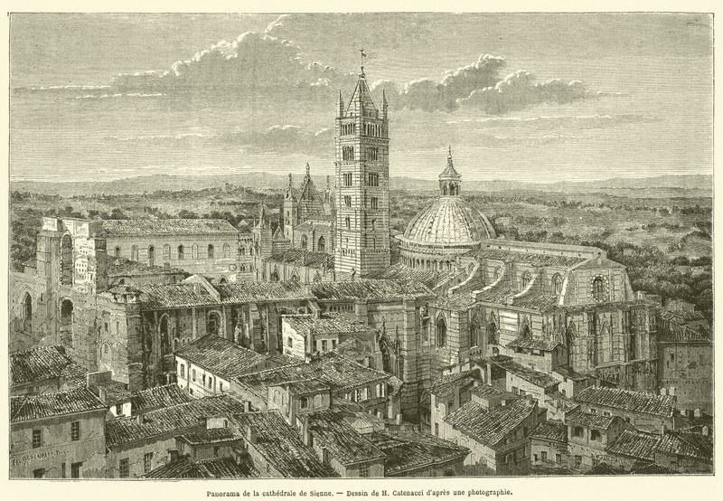 Panorama der Kathedrale von Siena von French School