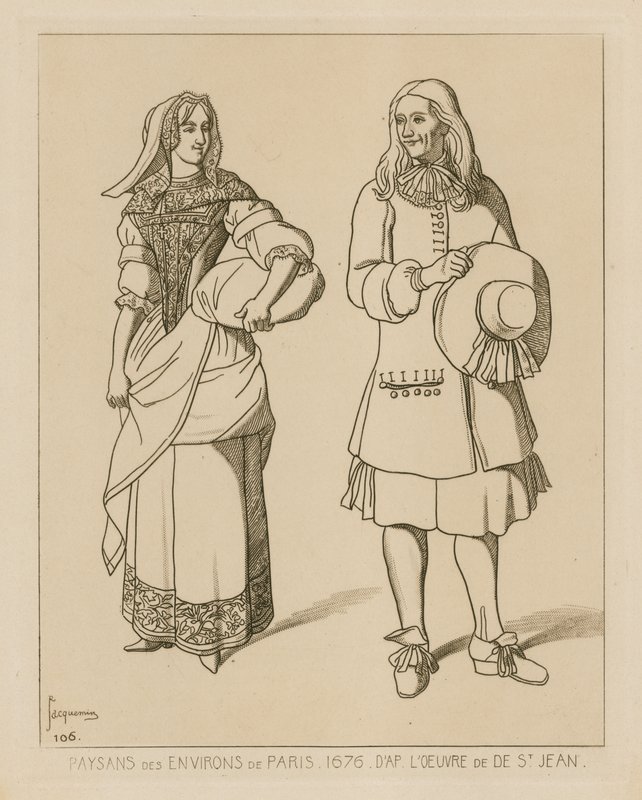 Bauern in der Umgebung von Paris, 1676 von French School