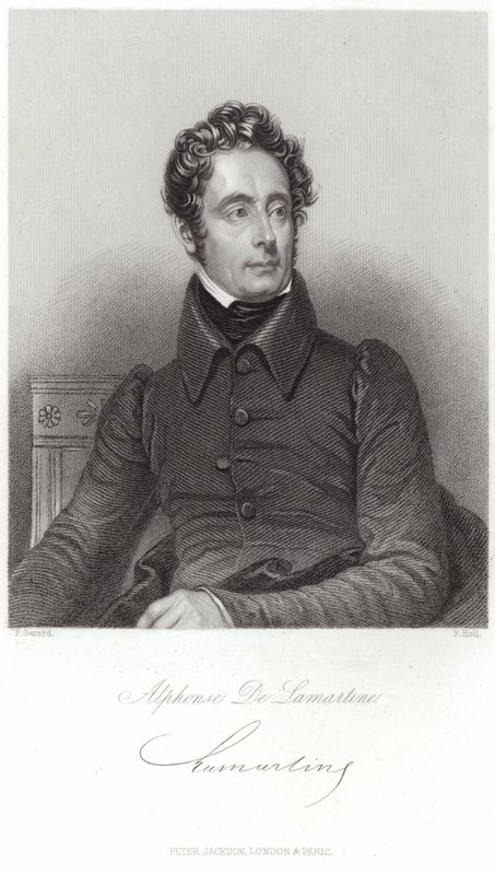 Porträt von Alphonse de Lamartine von French School