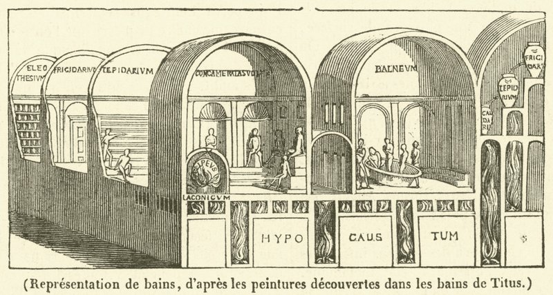Darstellung von Bädern von French School
