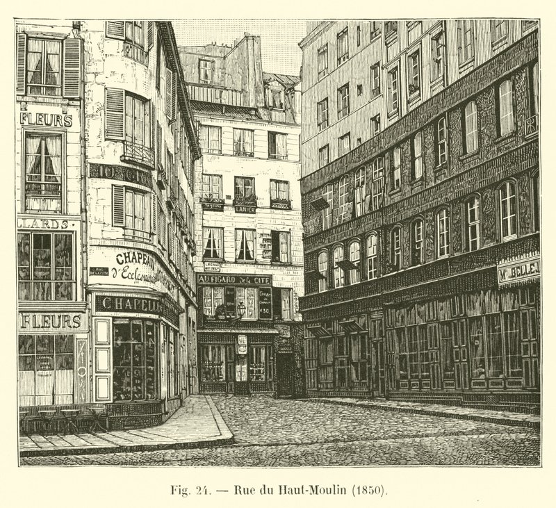 Rue du Haut-Moulin, 1850 von French School