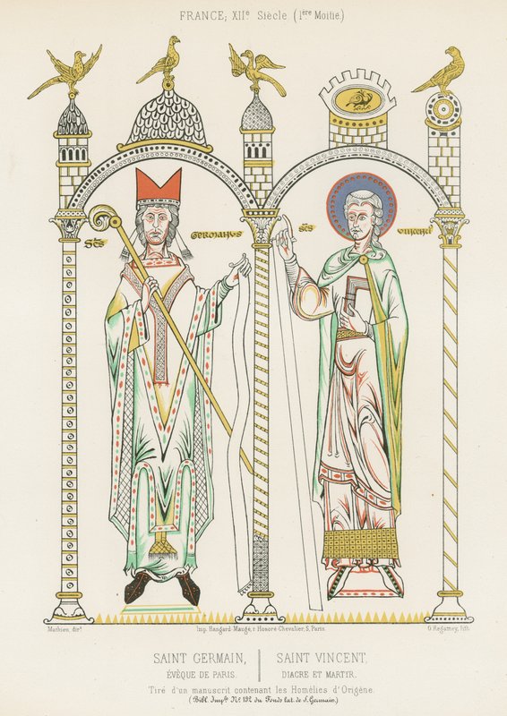 Der heilige Germain und der heilige Vincent von French School