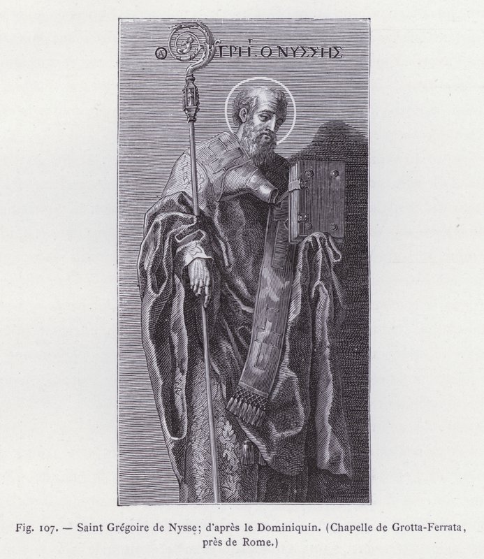Heiliger Gregor von Nyssa; nach dem Dominiquin, Kapelle von Grotta-Ferrata, bei Rom von French School