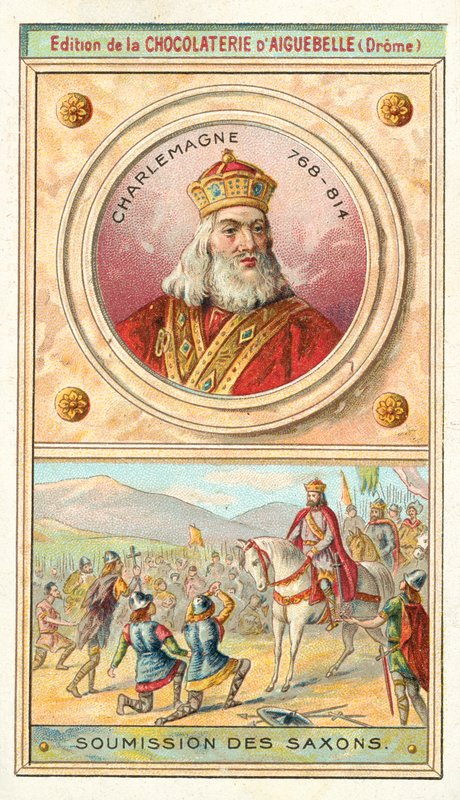 Unterwerfung der Sachsen unter Karl den Großen, 785 von French School