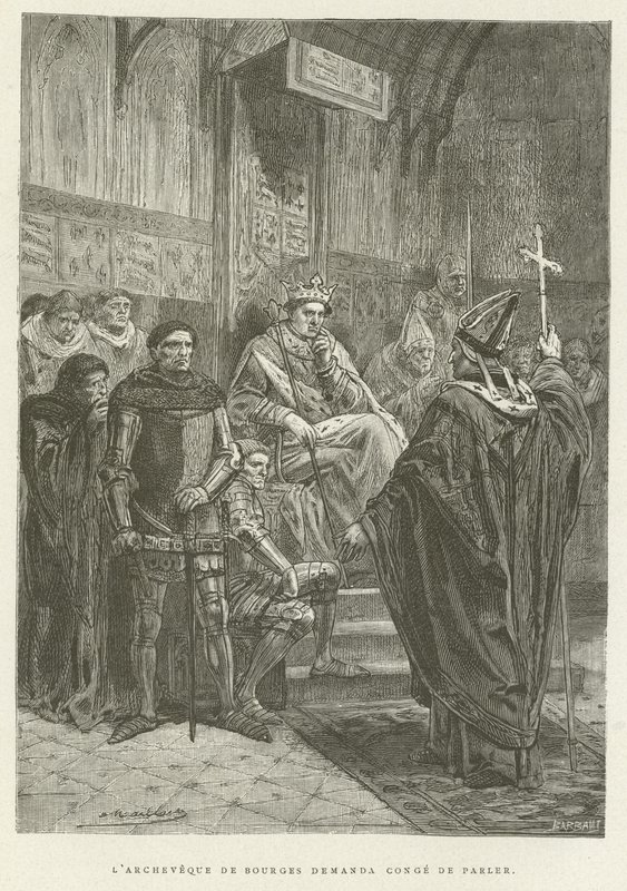Der Erzbischof von Bourges bat um Erlaubnis zu sprechen von French School
