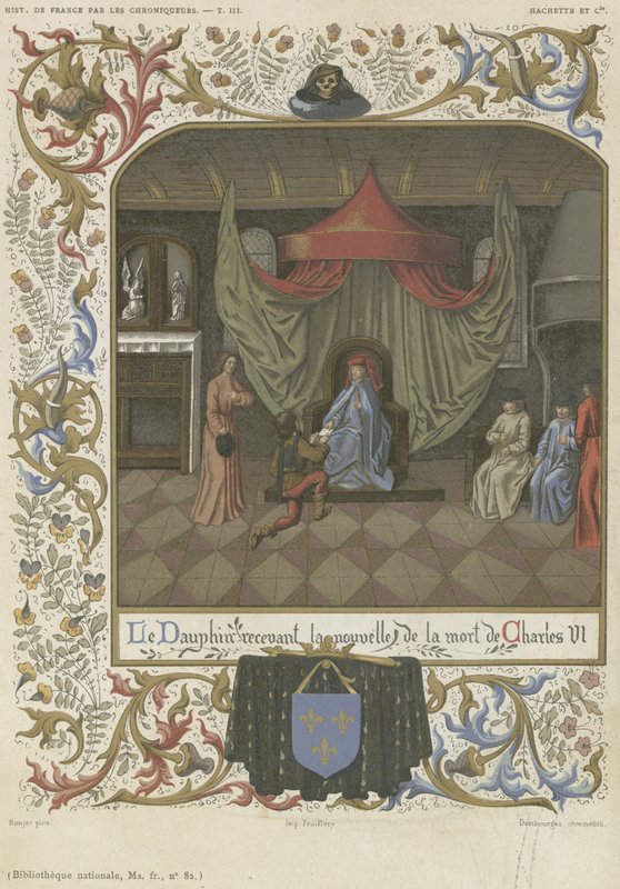 Der Dauphin erhält Nachricht vom Tod Karls VI. von French School