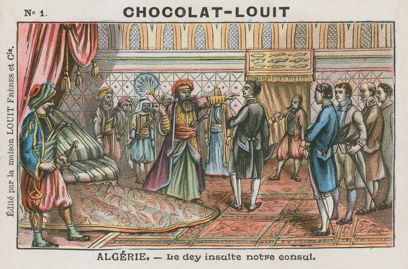 Der Dey von Algier beleidigt den französischen Konsul, Algerien von French School