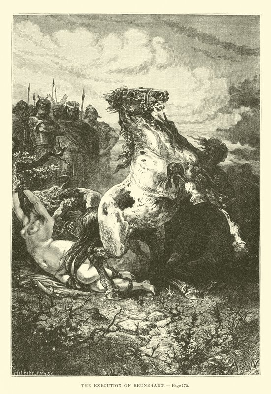 Die Hinrichtung von Brunehaut von French School