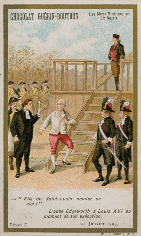 Die Hinrichtung von König Ludwig XVI. von Frankreich, 21. Januar 1793. (Chromolithografie) von French School