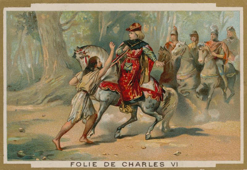 Der Wahnsinn von König Karl VI. von Frankreich, 1392 von French School