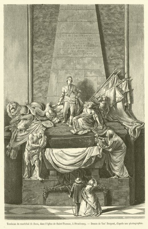 Grabmal des Marschalls von Sachsen in der Kirche Saint-Thomas in Straßburg von French School