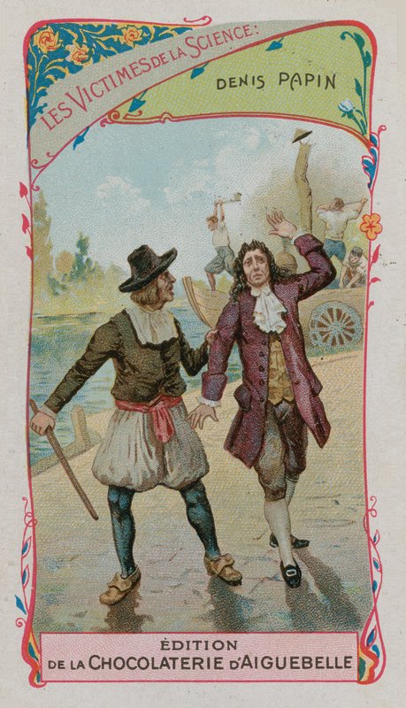 Opfer der Wissenschaft: Denis Papin, französischer Physiker, Mathematiker und Erfinder (1647-ca. 1712) von French School