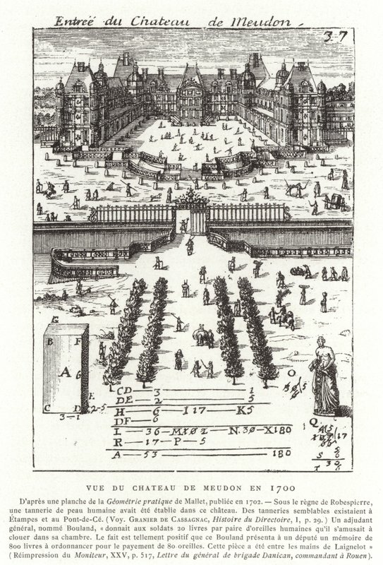Ansicht des Château de Meudon im Jahr 1700 von French School