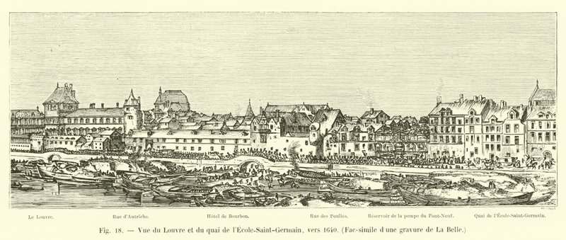 Ansicht des Louvre und des Quai de l