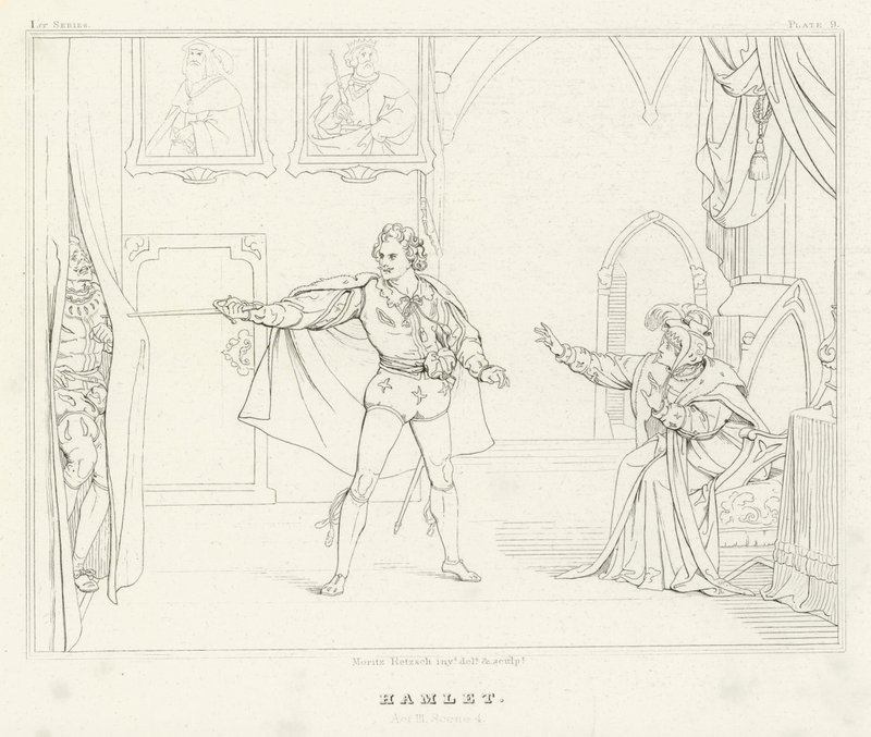 Hamlet, Akt III, Szene 4 von Friedrich August Moritz Retzsch