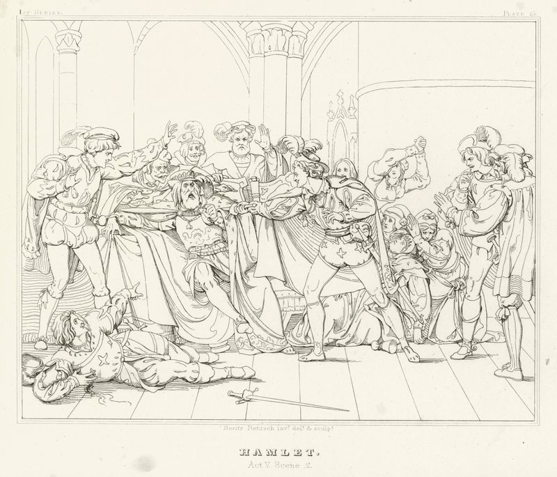 Hamlet, Akt V, Szene 2 von Friedrich August Moritz Retzsch