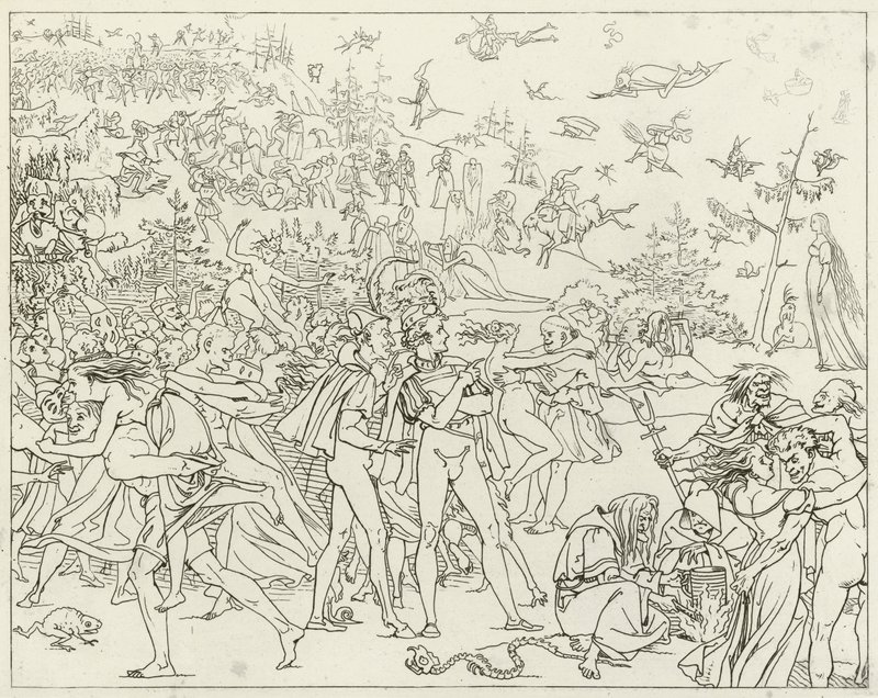 Illustration zu Goethes Faust von Friedrich August Moritz Retzsch