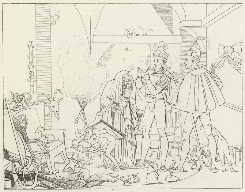 Illustration zu Goethes Faust von Friedrich August Moritz Retzsch