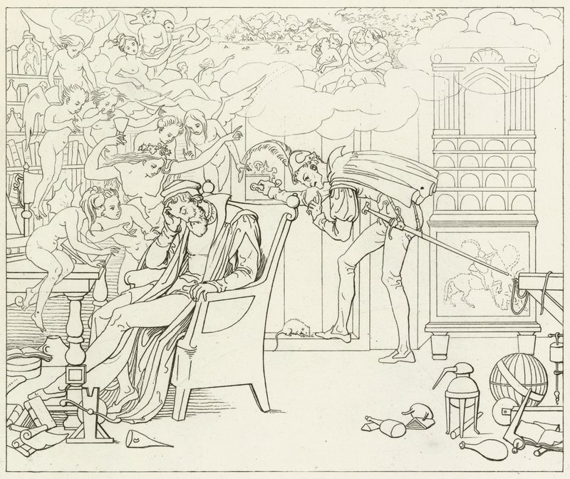 Illustration zu Goethes Faust von Friedrich August Moritz Retzsch