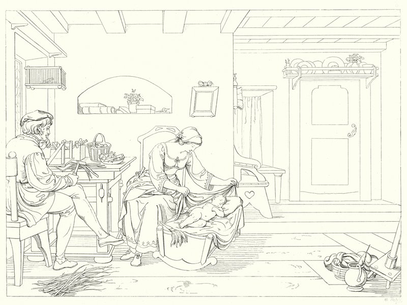 Illustration zu Schillers Lied von der Glocke von Friedrich August Moritz Retzsch
