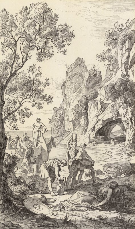 Heimkehr des Odysseus nach Ithaka von Friedrich the Elder Preller