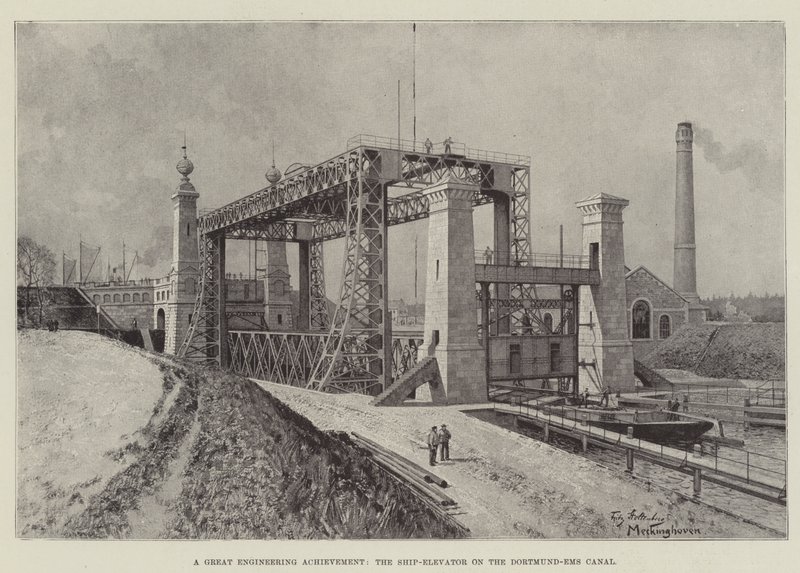 Eine große Ingenieurleistung, der Schiffsaufzug am Dortmund-Ems-Kanal von Fritz Stoltenberg