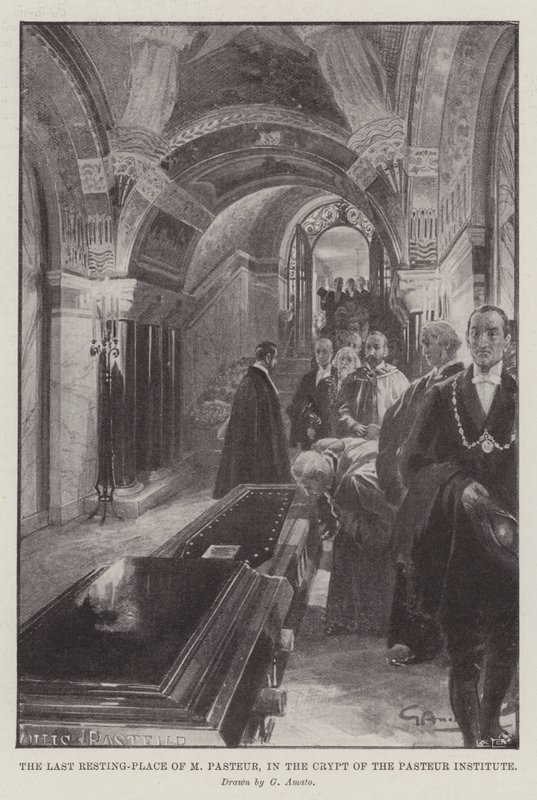 Die letzte Ruhestätte von M. Pasteur, in der Krypta des Pasteur-Instituts von G.S. Amato