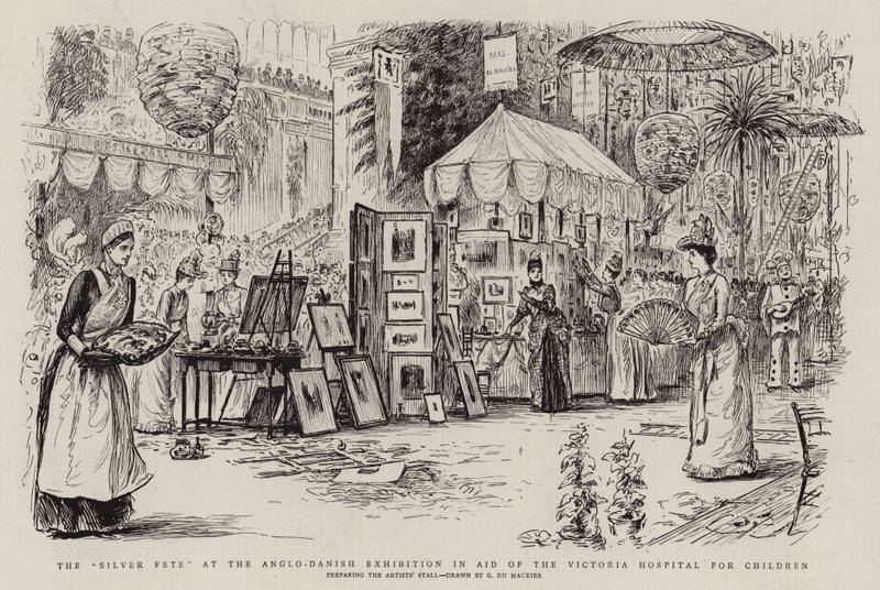 Das Silberfest auf der Anglo-Danish Ausstellung zugunsten des Victoria-Kinderkrankenhauses von George du Maurier