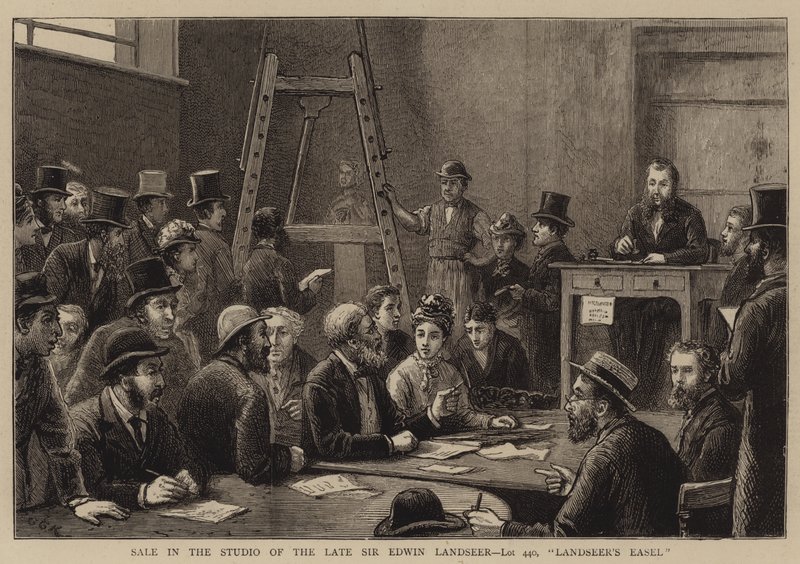 Verkauf im Atelier des verstorbenen Sir Edwin Landseer, Los 440, Landseers Staffelei von George Goodwin Kilburne