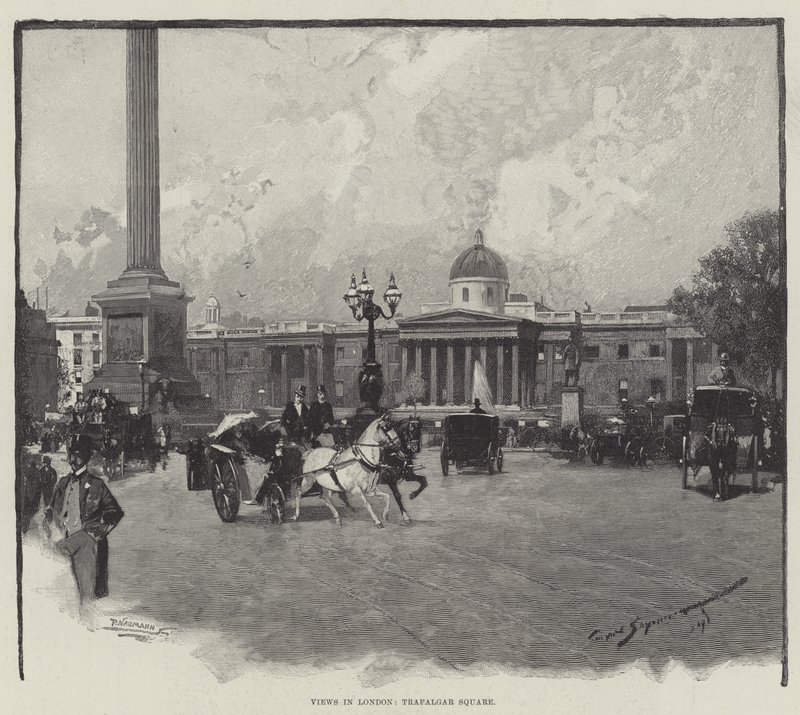 Ansichten von London, Trafalgar Square von George L. Seymour