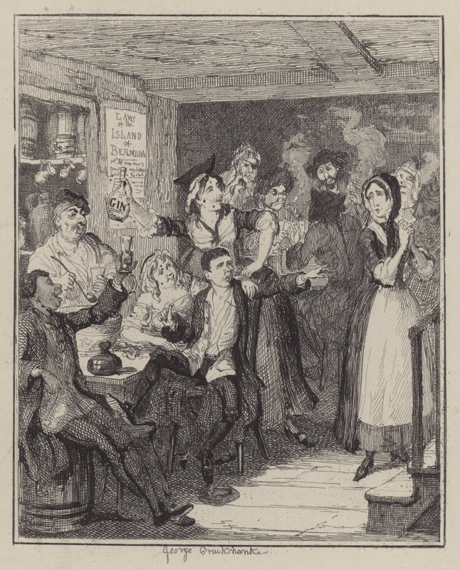 Illustration für Jack Sheppard (Gravur) von George (after) Cruikshank