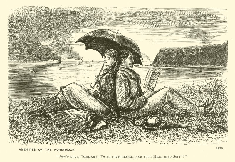 Annehmlichkeiten der Flitterwochen (Gravur) von George (after) Du Maurier