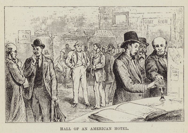 Die Halle eines amerikanischen Hotels von George Augustus Sala