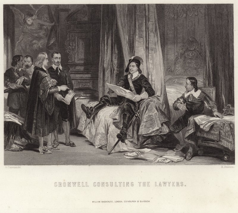 Cromwell konsultiert die Anwälte von George Cattermole