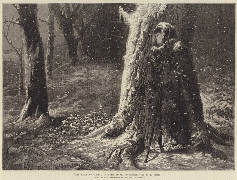 Das Exil von Sibirien in Sichtweite von St. Petersburg von George Elgar Hicks
