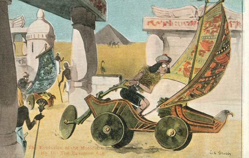 Die Entwicklung des Automobils von George Ernest (after) Studdy