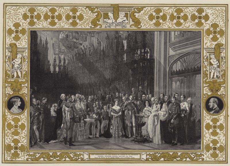 Die Taufe des Prinzen von Wales in der St. Georgs-Kapelle, Windsor Castle, 25. Januar 1842 von George Hayter