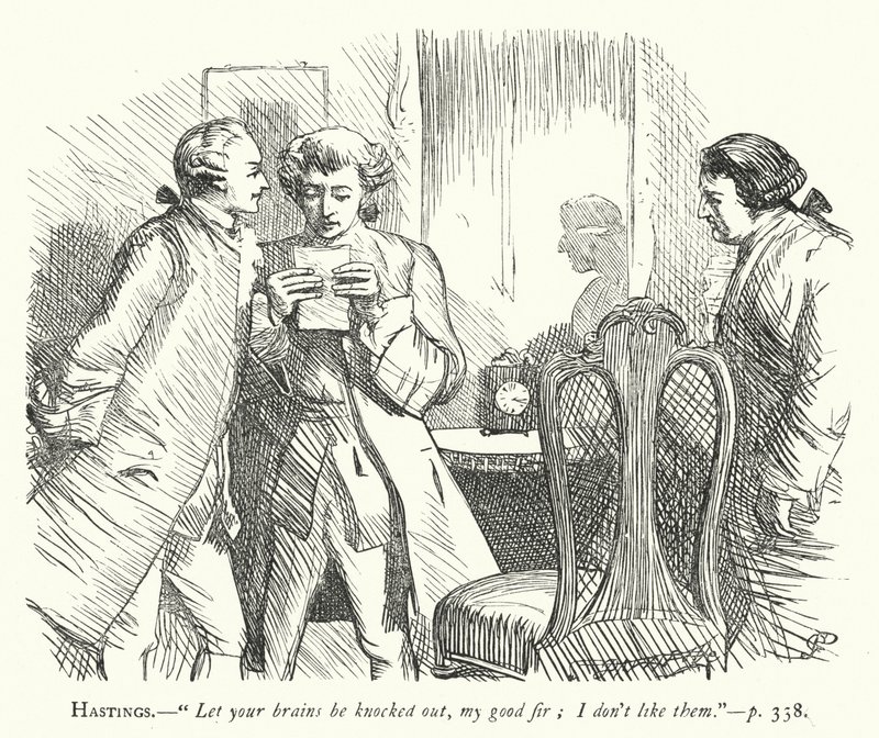 Illustration für Sie macht sich klein, um zu erobern (Gravur) von George John Pinwell