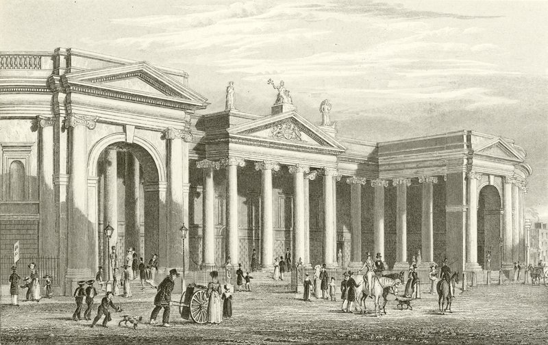 Bank of Ireland, Dublin, Südportikus von George Petrie