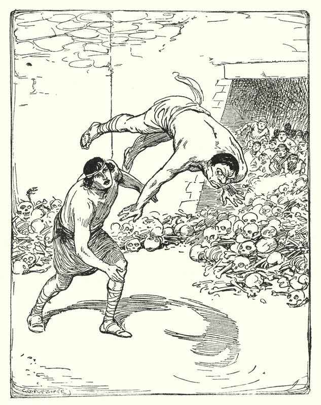Theseus: "Theseus warf ihn über seine Schulter auf den Boden" von George Soper