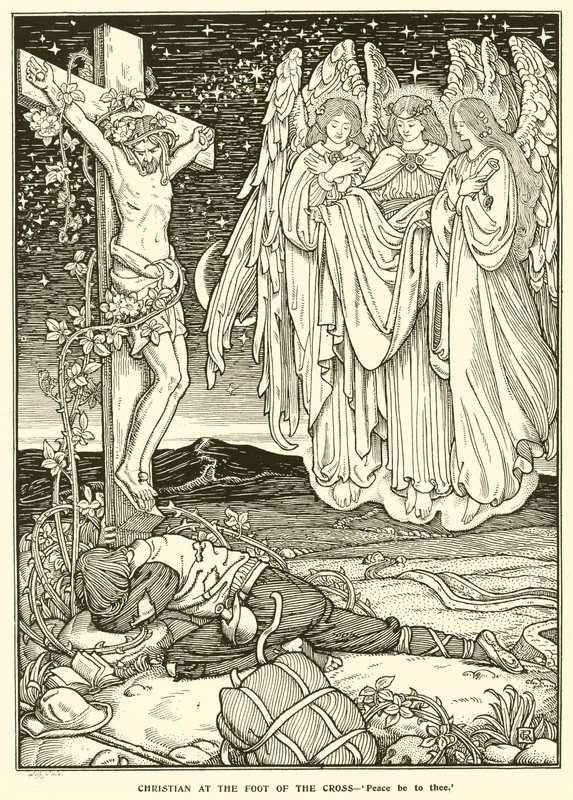 Christus am Fuß des Kreuzes von George Woolliscroft Rhead