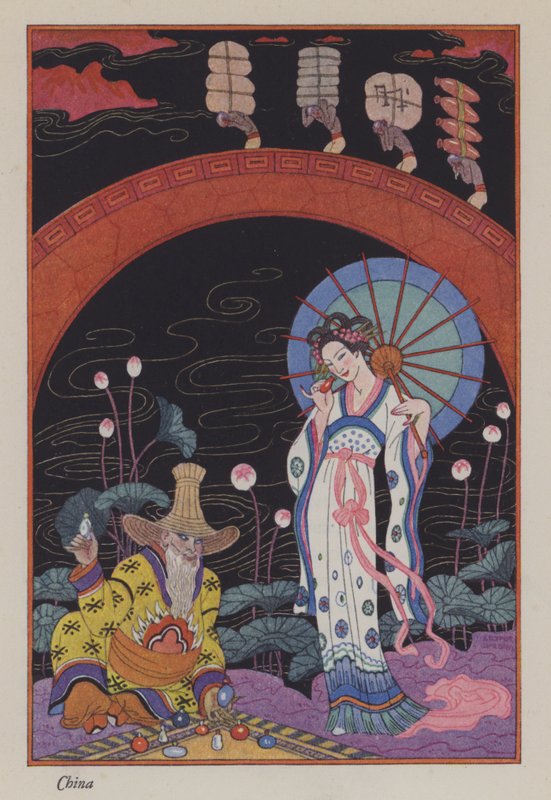 Die Romanze des Parfüms: China von Georges (after) Barbier