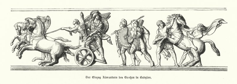 Alexander der Große betritt Babylon, 331 v. Chr. von German School