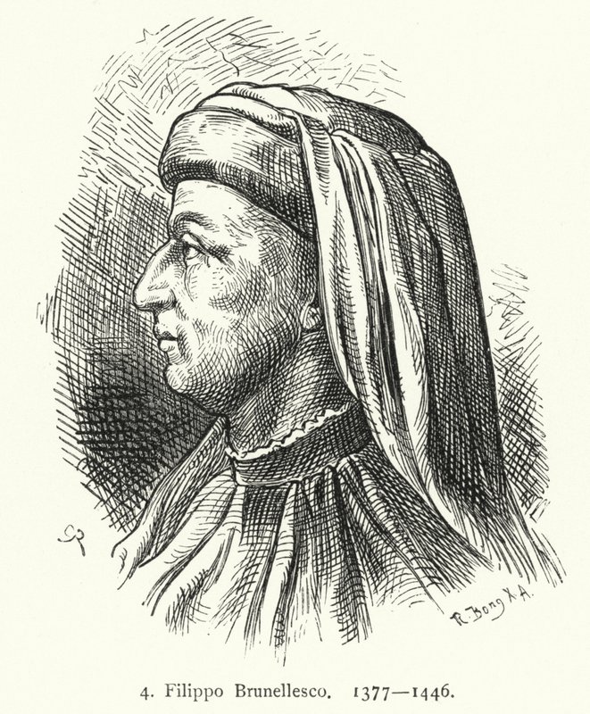 Filippo Brunelleschi, italienischer Architekt und Ingenieur von German School