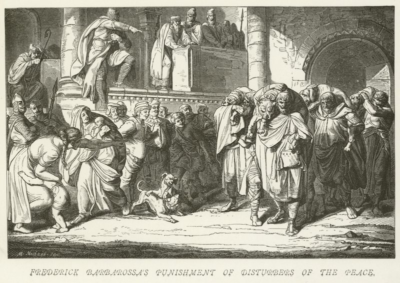 Friedrich Barbarossas Bestrafung der Friedensstörer von German School